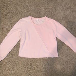 Cropped Light Pink Sweatshirt